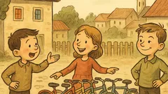 Banc: Trei copii stau de vorbă...